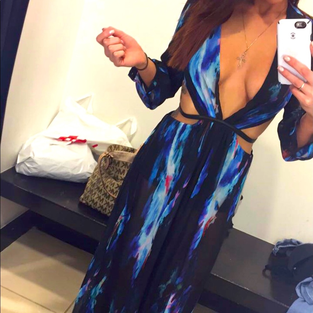 Bebe “fierce” cut out gown